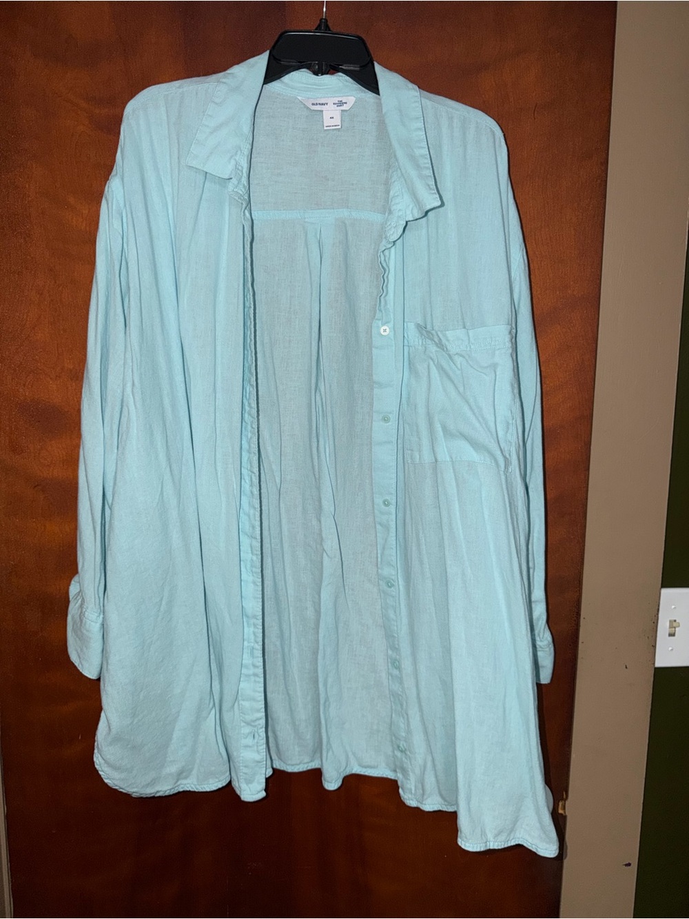 Old Navy Light Aqua Women’s Button-Down Shirt